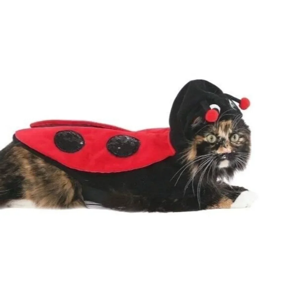 NEW Ladybug Costume 1-Pc Pet Size XS Cat Dog (5-10 lbs) Halloween Vibrant Life